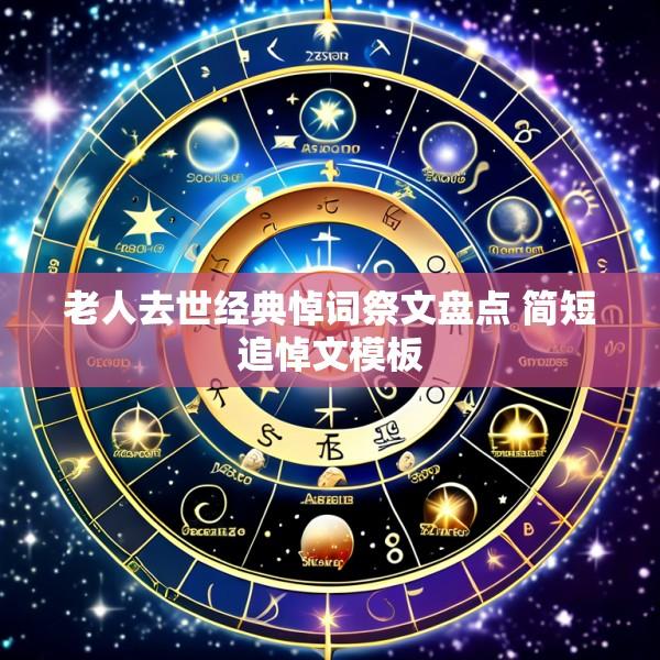 老人去世经典悼词祭文盘点 简短追悼文模板