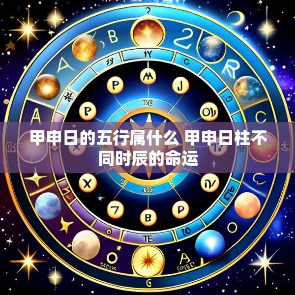 甲申日的五行属什么 甲申日柱不同时辰的命运