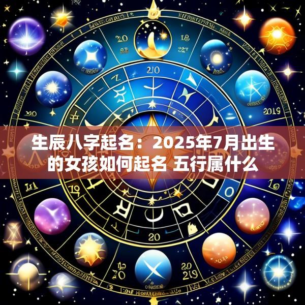生辰八字起名：2025年7月出生的女孩如何起名 五行属什么