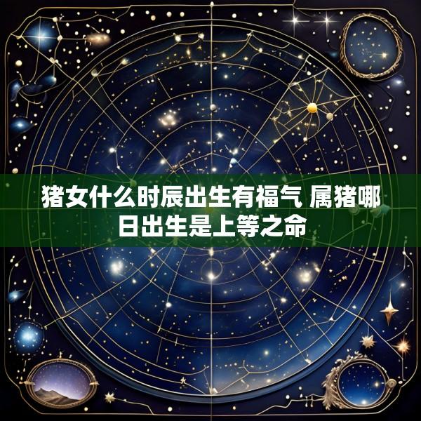 猪女什么时辰出生有福气 属猪哪日出生是上等之命
