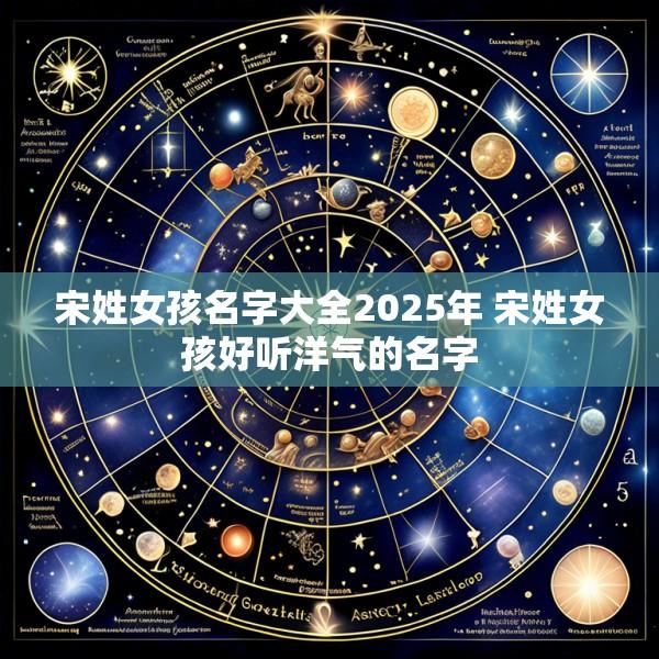 宋姓女孩名字大全2025年 宋姓女孩好听洋气的名字