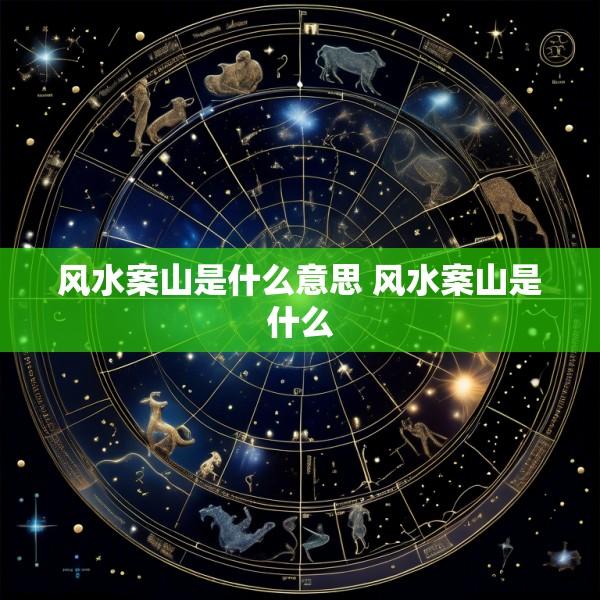 风水案山是什么意思 风水案山是什么