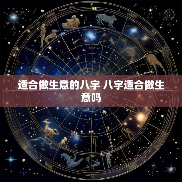 适合做生意的八字 八字适合做生意吗