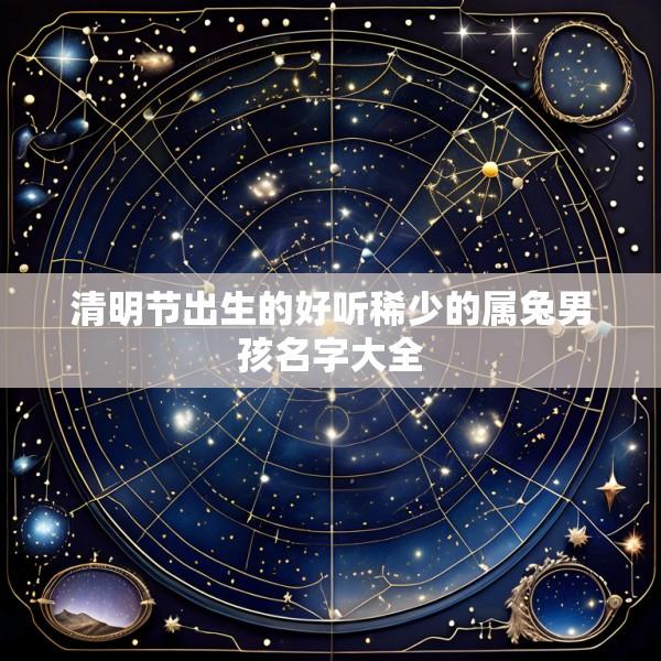 清明节出生的好听稀少的属兔男孩名字大全