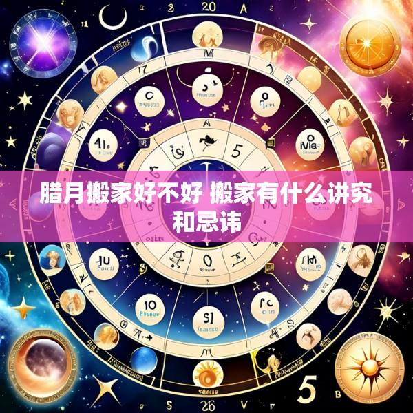 腊月搬家好不好 搬家有什么讲究和忌讳