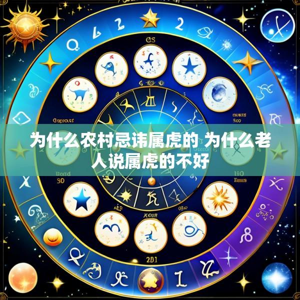 为什么农村忌讳属虎的 为什么老人说属虎的不好
