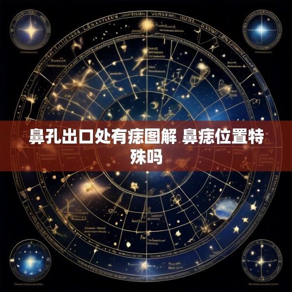 鼻孔出口处有痣图解 鼻痣位置特殊吗