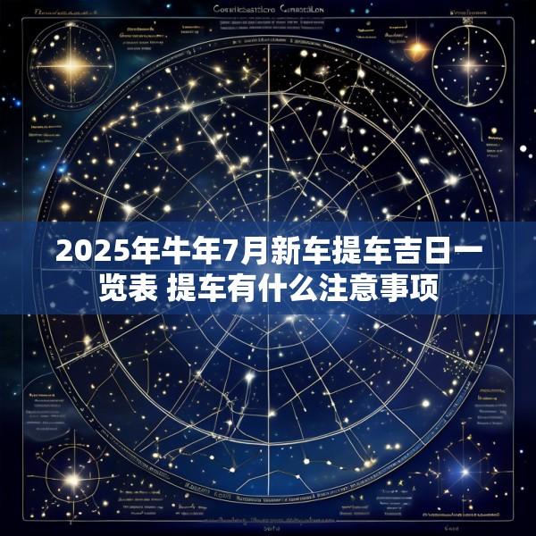 2025年牛年7月新车提车吉日一览表 提车有什么注意事项