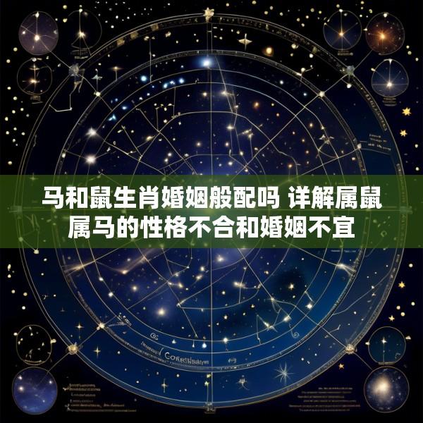 马和鼠生肖婚姻般配吗 详解属鼠属马的性格不合和婚姻不宜