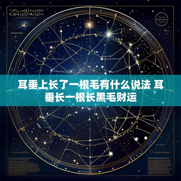 耳垂上长了一根毛有什么说法 耳垂长一根长黑毛财运