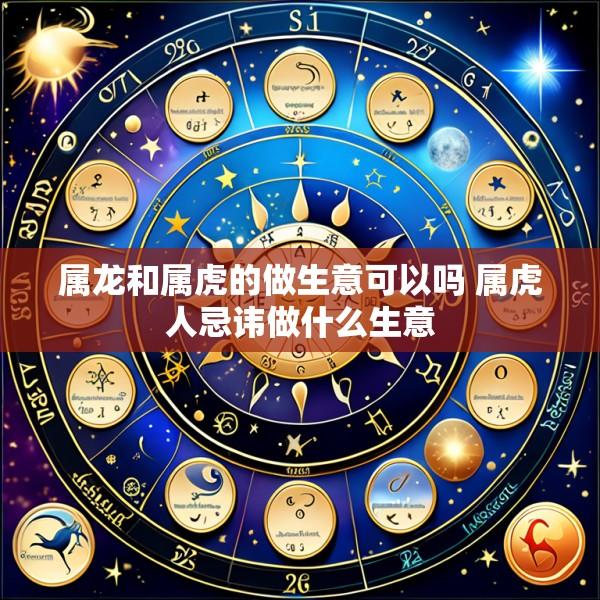 属龙和属虎的做生意可以吗 属虎人忌讳做什么生意