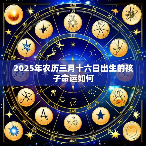 2025年农历三月十六日出生的孩子命运如何