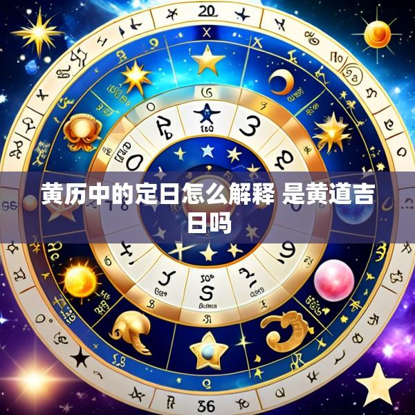 黄历中的定日怎么解释 是黄道吉日吗