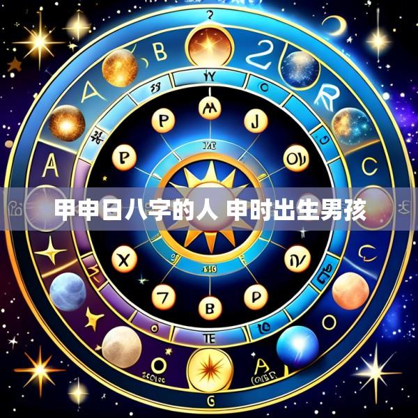 甲申日八字的人 申时出生男孩