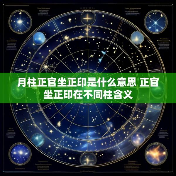 月柱正官坐正印是什么意思 正官坐正印在不同柱含义