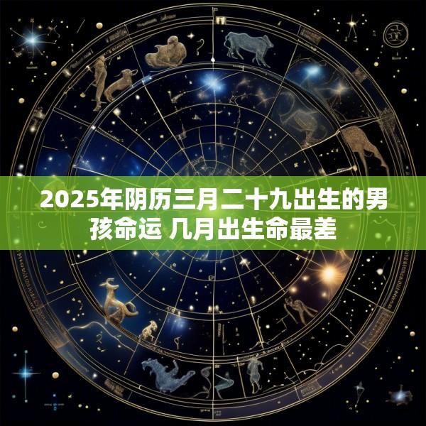2025年阴历三月二十九出生的男孩命运 几月出生命最差