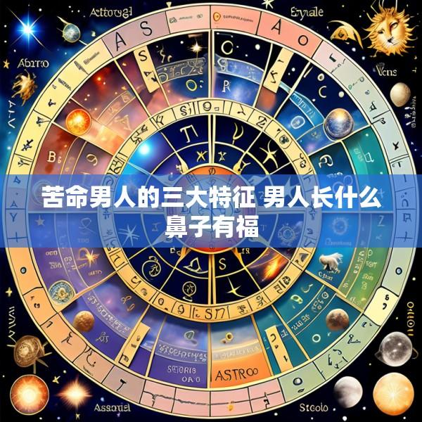 苦命男人的三大特征 男人长什么鼻子有福