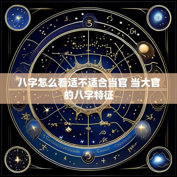 八字怎么看适不适合当官 当大官的八字特征