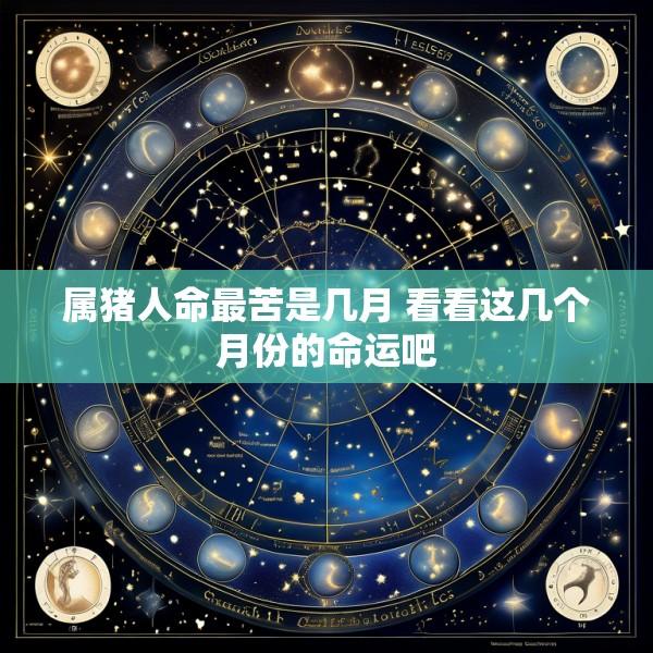 属猪人命最苦是几月 看看这几个月份的命运吧