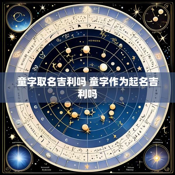 童字取名吉利吗 童字作为起名吉利吗