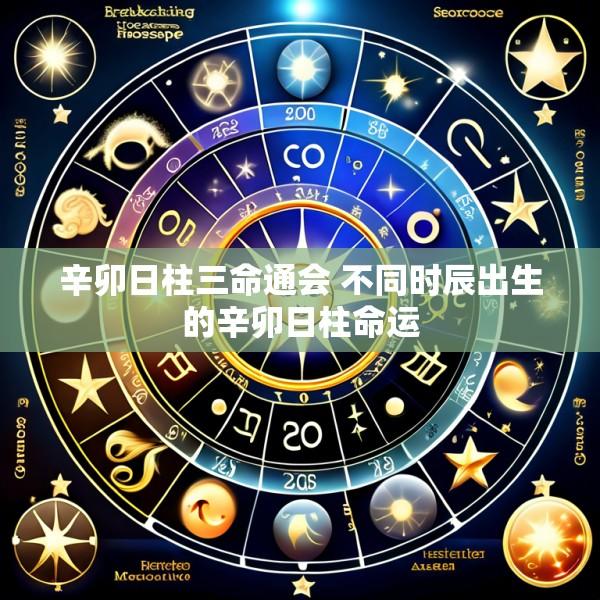 辛卯日柱三命通会 不同时辰出生的辛卯日柱命运