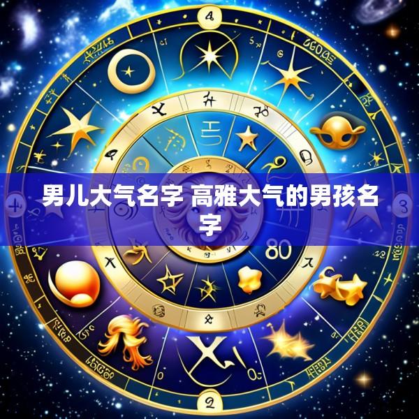 男儿大气名字 高雅大气的男孩名字