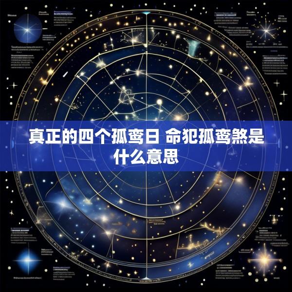 真正的四个孤鸾日 命犯孤鸾煞是什么意思