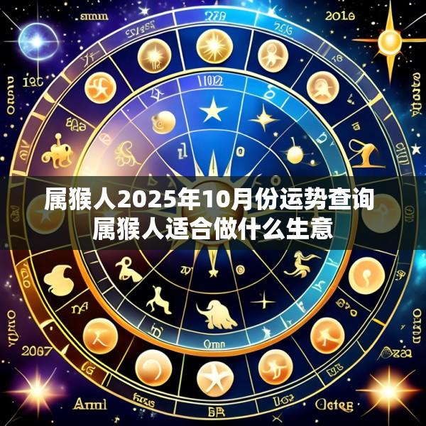 属猴人2025年10月份运势查询 属猴人适合做什么生意
