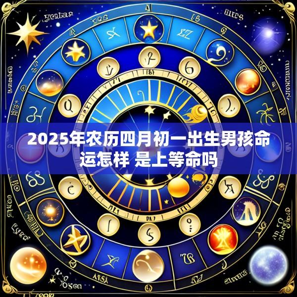 2025年农历四月初一出生男孩命运怎样 是上等命吗
