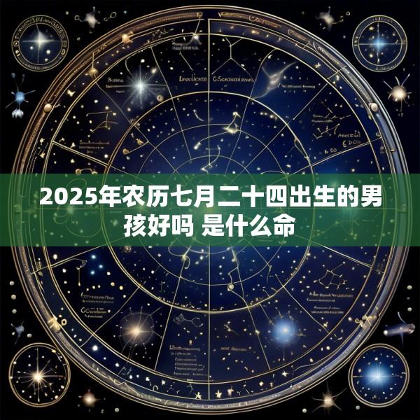 2025年农历七月二十四出生的男孩好吗 是什么命