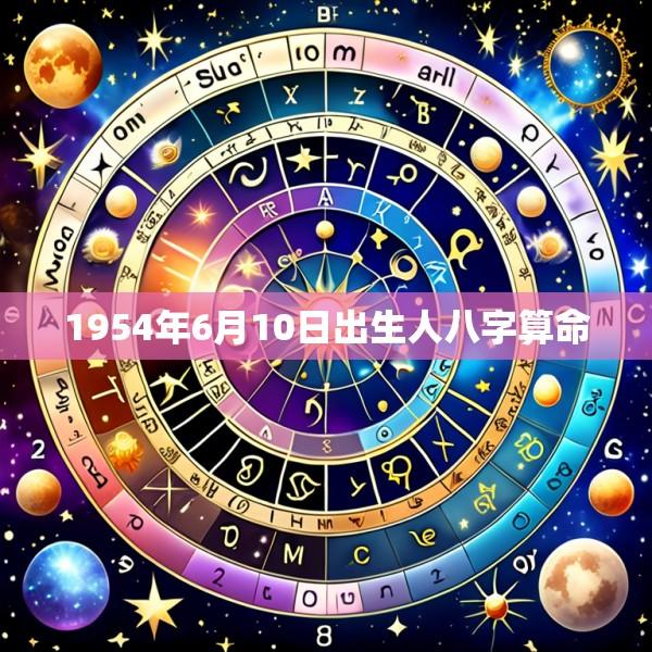 1954年6月10日出生人八字算命
