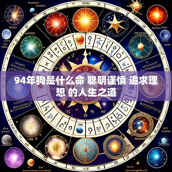 94年狗是什么命 聪明谨慎 追求理想 的人生之道