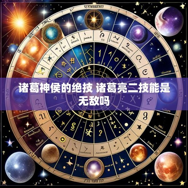 诸葛神侯的绝技 诸葛亮二技能是无敌吗