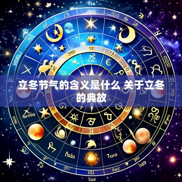立冬节气的含义是什么 关于立冬的典故