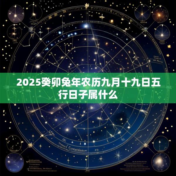 2025癸卯兔年农历九月十九日五行日子属什么