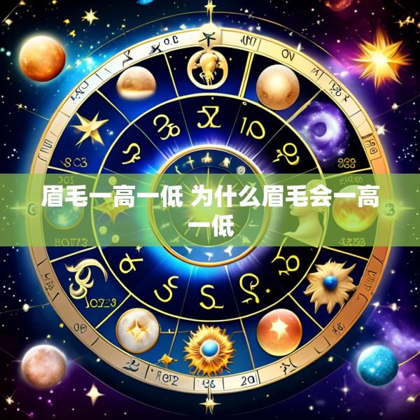 眉毛一高一低 为什么眉毛会一高一低