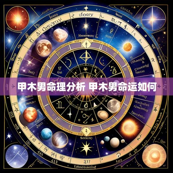 甲木男命理分析 甲木男命运如何