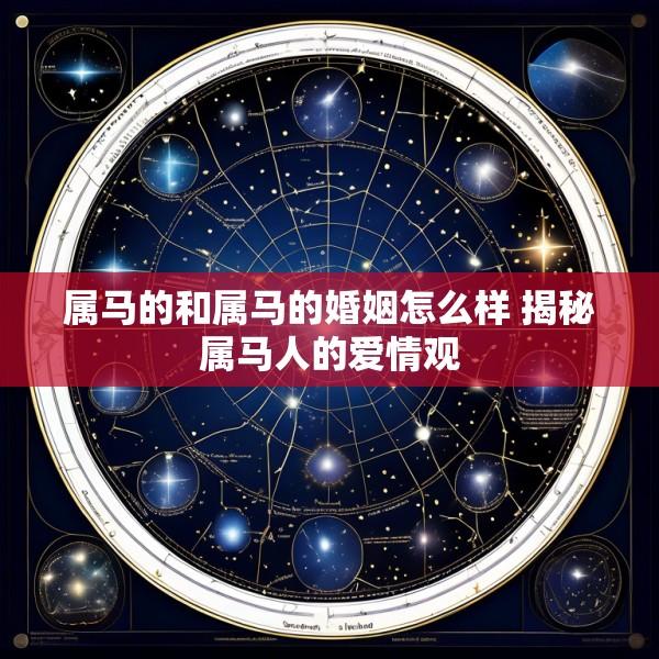 属马的和属马的婚姻怎么样 揭秘属马人的爱情观