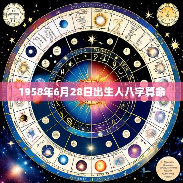1958年6月28日出生人八字算命