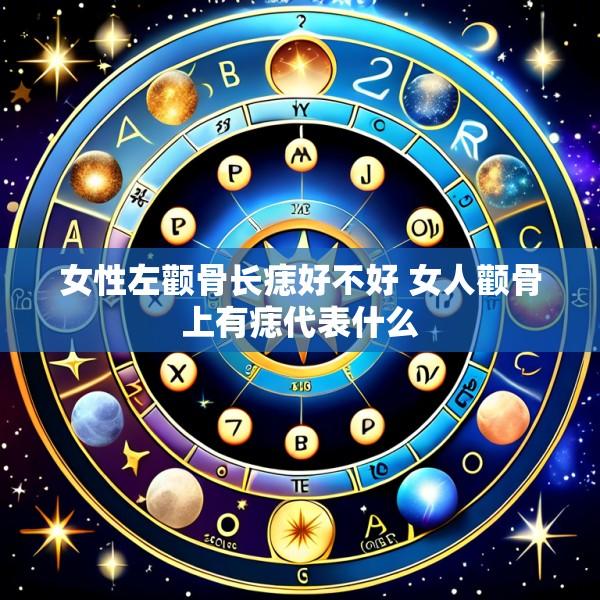 女性左颧骨长痣好不好 女人颧骨上有痣代表什么