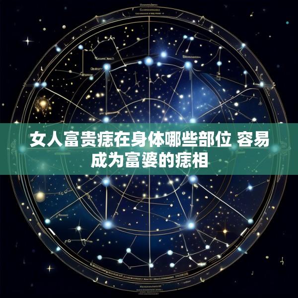 女人富贵痣在身体哪些部位 容易成为富婆的痣相