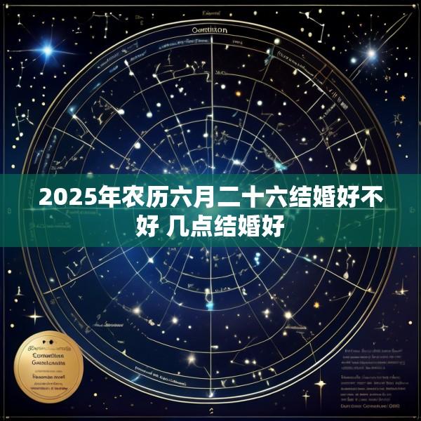 2025年农历六月二十六结婚好不好 几点结婚好