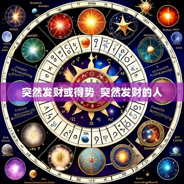 突然发财或得势  突然发财的人