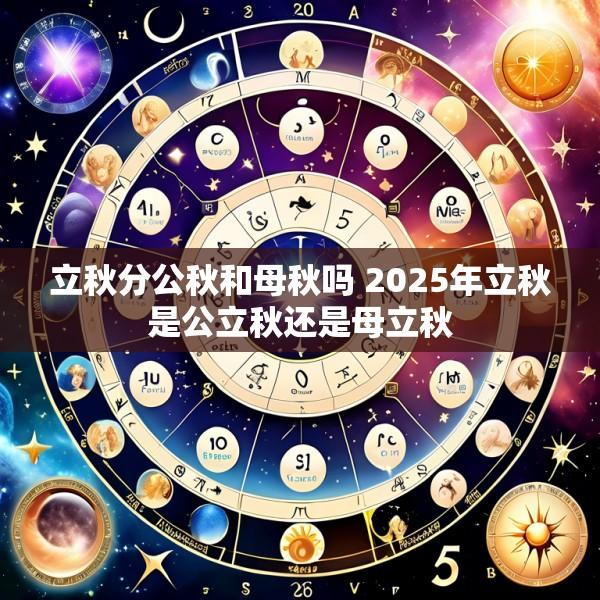 立秋分公秋和母秋吗 2025年立秋是公立秋还是母立秋