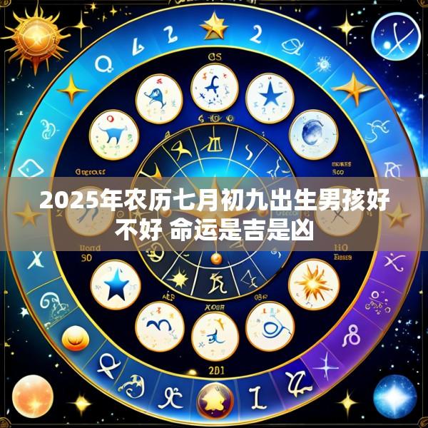 2025年农历七月初九出生男孩好不好 命运是吉是凶