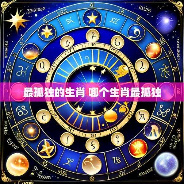 最孤独的生肖 哪个生肖最孤独