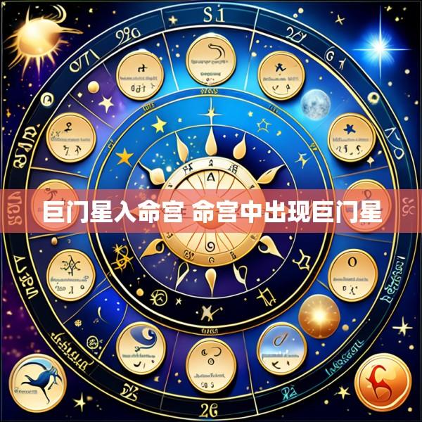 巨门星入命宫 命宫中出现巨门星