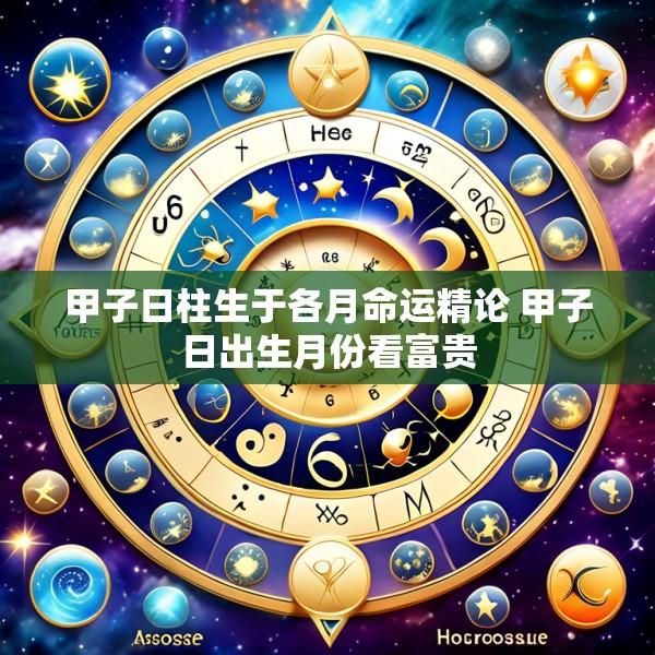 甲子日柱生于各月命运精论 甲子日出生月份看富贵
