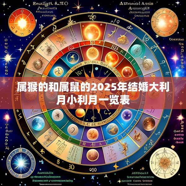 属猴的和属鼠的2025年结婚大利月小利月一览表