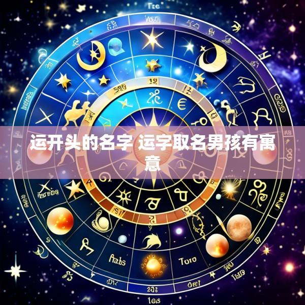 运开头的名字 运字取名男孩有寓意